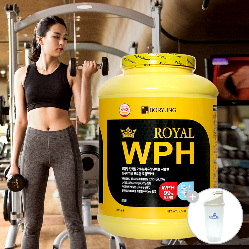 보령헤비매스 로얄 WPH(95%) 2.5kg 헬스보충제-쉐이커 증정/ 고함량 단백질보충제 프로틴쉐이크 밀크씨슬 아미노산