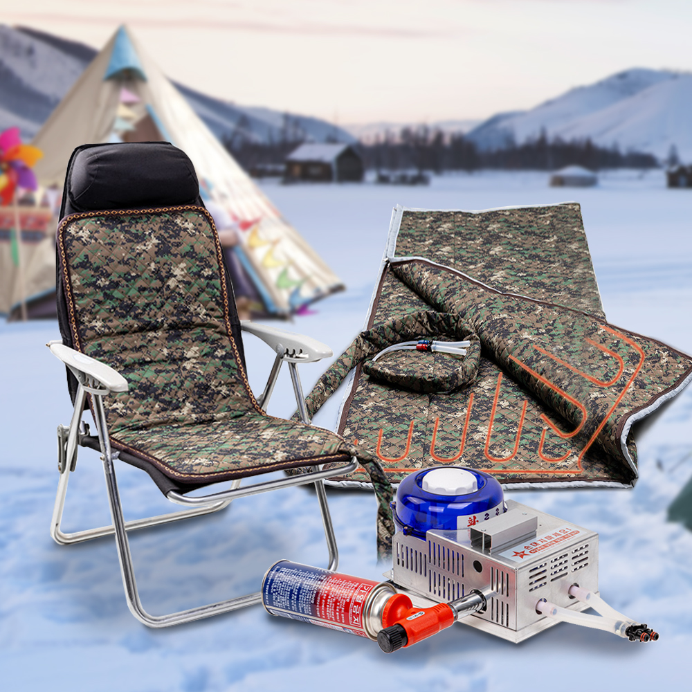 화로로 야외온수매트+온수보일러세트(부탄가스용)/ 캠핑매트 의자매트 글램핑 텐트매트 차박매트 낚시의자